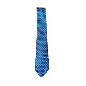 Hermes Blue & Purple Silk Tie